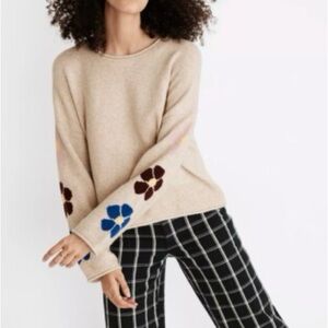 Madewell Floral Sleeved Sweater Size M